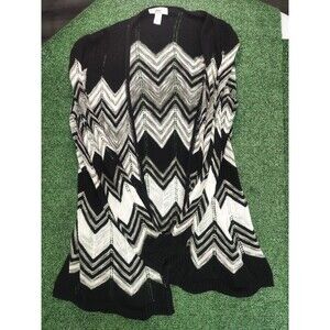 CJ Banks Women's Open Cardigan Sweater Faux Suede, Plus Size 1X